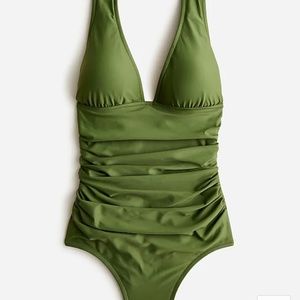 J Crew Ruched V Neck One-Piece - Never Worn